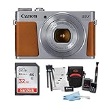 Canon PowerShot G9 x Mark II Digital Kamera w/Speicherkarte & Zubehör Bundle, Silber, 32GB Accessory Kit