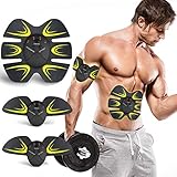 WUGEIN Elektrostimulator Muskel, EMS Muskelstimulator, 6 Modi und 9 Intensitätsstufen, Professioneller Elektrostimulator für Arm/Beine/Gesäß, schlank