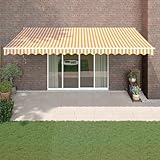 Festnight Elektrische Markise 5x3 m Elektrisch Automatisch Gelenkarmmarkise 300 Breit Sonnenmarkise Terrasse Terassenmarkise Gelenkmarkise mit Handkurbel Kassettenmarkise