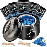 Easkep Wachswärmer Waxing Set mit 500g Wachsbohnen- Warm Wax Set wachsmaschine enthaarung set - Waxing Maschine für Wachs Haarentfernung Perlen für Ganzkörper Waxing
