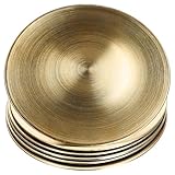 MamboCat 6-tlg. Set Platzteller Gold I Weihnachts-Teller I Tisch-Set, Untersetzer, Platte, Unterlage I Deko-Accessoire I Silvester, Partys & Co