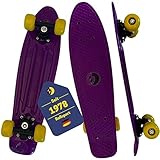 Best Sporting PP-Skateboard I Retro Mini-Board für Kinder in Lila I Hochwertiges Cruiser Board Mit ABEC 5 Kugellager I Vintage-Look