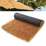 Künstliche Strohrolle für Tiki-Bardach, synthetisches mexikanisches Gras, Strohrolle für Strand, Hawaii-Party und Gartenzaun-Dekoration (Größe: 0,5 x 20 m)