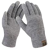 Bequemer Laden Damen Winter Warme Touchscreen Handschuhe Mittel Grau