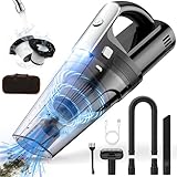 NIWOHOM 120W Handstaubsauger mit Licht, 7500pa/12000Pa Handstaubsauger Kabellos mit Waschbar HEPA-Filter, USB Aufladbar Akku Staubsauger Auto, Handstaubsauger Nass and Trocken für den Auto, Haus,Küche
