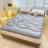 LIANTIAN Doppelmatratze, Memory Foam-Matratze mit atmungsaktivem Bezug zur Druckentlastung, Bettmatratze für Gästezimmer mit kleinen Räumen(Grey,90 * 200 * 25 cm)