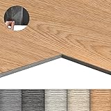LZQ PVC Bodenbelag Vinylboden Selbstklebend mit Holz-Effekt, 18 Vinyl Fliesen 2,51m² Bodenfliesen Selbstklebend, Klebefliesen Boden Verschleißfest Wasserfest für Wohnzimmer Küche, Eiche Klassische
