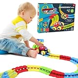 Rennbahn-Spielzeugauto, Spielzeugauto-Strecken flexibel | Auto verfolgt Spielzeug,Spielzeugauto Speedway Bauspielzeug, wiederaufladbares Spielzeug Kinderspielzeug Autostrecke für Mädchen Geburtstag