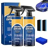 2Pcs Quick Effect Coating Agent, 3 In 1 Hoher Schutz Schnelles Auto-Beschichtung Spray Auto, Car Coating Spray, Autolack-Schnellwachs-Polierspray, Multifunktionales Beschichtungs- Erneuerungsspray