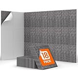 18 St. Quadratische Akustikplatten selbstklebend, TONOR Schallabsorber Schallschutz mit Hochdichte Wandfliesen Schall Dämmung 30x30x0,9cm für Studio, Büro, Akustische Behandlung & Wanddekoration Grau