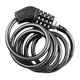 Kabelschloss für Motorrad – Motorrad-Kabelschloss 119,9 cm Sicherheitsschloss – Langes Anti-Diebstahl-Motorradschloss Wetterfest Heavy Duty Zahlenschloss für Fahrrad