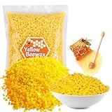 Bienenwachs bio für Kosmetik, 1kg Bienenwachs Pastillen Natürliches für Kerzenherstellung, Seifen, Bienenwachstücher, Holzpolitur