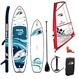 F2 Set Cruise Team SUP 10'6' mit Windsurfsegel Checker 5qm