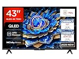 TCL 43T69C 43 Zoll QLED, Direct LED TV, 4K HDR TV, Smart Google TV (Dolby Vision & Atmos, Motion Clarity, Kompatibel mit Google Assistant & Alexa)