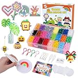 BLOT 4000 Bügelperlen Set 24 Farben Bügelperlen für Kinder Mädchen Jungen DIY Steckperlen mit Platte Zubehör Muster in Organizerbox, 5mm