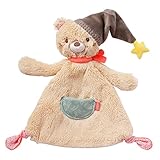 Fehn Schmusetuch Baby Schnuffeltuch mit Bär Köpfchen - Kuscheltuch für Neugeborene - Kuscheltier Spielzeug Stofftier - Plüschtier Stofftuch zum Kuscheln für Babys und Kleinkinder ab 0+ Monaten