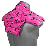 Nackenkissen Komfort - Katzen-pink - Kirschkernkissen - Wärmekissen & Kältekissen - 5-Kammer Rücken Schulter Nacken