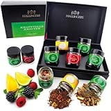 Hallingers Kraftvolle Kräuter - 5 Sorten Tee Geschenkset, loser Tee vegan in Schraubgläsern, Teesortiment als Tee Geschenk (Set) - Valentinstag als Geschenk für ihn & Geschenk für sie | Geburtstag Glü