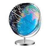 VEVOR Beleuchteter Globus, 330,2 mm, pädagogischer Weltglobus mit stabiler Schwermetallbasis und LED-Sternbild-Nachtlicht, HD-gedruckte Karte, drehbar (Kartenbild und Handbuch AUF Englisch)