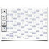DIN B1 Wandkalender 2027 – XL Jahresplaner 100 x 70 cm, gefalteter Wandplaner, Premium Qualität, Jahreskalender 2027 in deutscher Sprache – von Gigatime