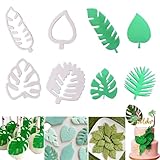 Tropical Blätter Ausstechformen Set, 4 Stück Kunststoff Blätter Ausstechformen Set Mini Keksausstecher Fondant Ausstechformen Set für DIY Keks Fondant Cupcake Backwerkzeuge