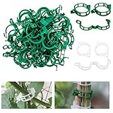 qianduoduo 200 Stück Pflanzenclips Kletterhilfe Pflanzen,pflanzenklammern tomatenclips,Rankpflanzen Tomatenhaken Rankhilfe Tomaten Gurken Rankhilfe Klammern für Pflanzen(Grün,Weiß)