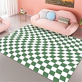 RUGMRZ Schallschutz Teppich Flickenteppich Waschbar Grüner geometrischer Wohnzimmerteppich Sofa Teppich Flur Zubehör Teppich Kinderzimmer Jungen 200X260CM