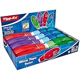 Tipp-Ex Korrekturroller Micro Tape Twist mit Schutzkappe, in 4 Farben, 8m x 5 mm, 10er Pack, Ideal für das Büro, das Home Office oder die Schule