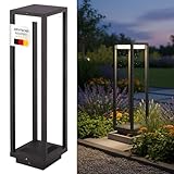 max K O M F O R T LED Außen-Standleuchte 1543 Schwarz – moderne Gartenleuchte IP54, Wegeleuchte 500mm, 9W 3000K warmweiß, Aluminium, 230V