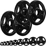 MOVIT® Hantelscheiben Set PRO, Gusseisen Gripper, 30/31 mm Standardnorm, schadstoffgeprüft, 4x 1,0kg