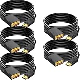 Spofit DisplayPort-auf-VGA-Kabel, DP auf VGA-Adapterkabel, Display-Port auf VGA-Stecker auf Stecker, Konverterkabel, vergoldet, 1080p @ 60Hz, für PC, Laptop, HDTV, Projektor, Monitor (5)