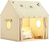 Kinder Spielhaus Indoor,Kinder Bettzelt,Spielzelt für Drinnen,Prinzessin Zelt mit Fenstern, Kinderspielhaus, Kuschelecke Kinderzimmer Dekor