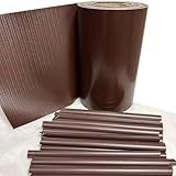 TENAX Twist 0,19 x 35 m Braun, Sichtschutzstreifen aus PVC mit 25 Clips, Dekorativer Sichtschutz für Gitterzäune, Tore, Geländer, Balkone und Gärten