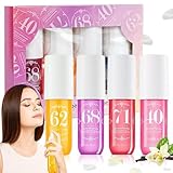 4 Stück Parfüm Bodyspray Damen,Parfümnebel für Haar und Körper,Body Spray Frauen,Parfum Set Fruchtiges Body Mist, Verschiedene Düfte,Parfüm für unterwegs,Geschenk für Damen