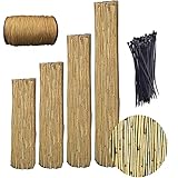Natürlicher Zaun für Balkon, Außenbereich, Garten, dekorative Zäune für Galerie, Restaurant, Hotel und Terrasse, 3 4,6 Fuß hoch, Größe: 110 x 1000 cm