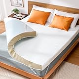 PERLECARE Topper 140x200cm - 7.5cm Höhe Zwei Härtegrade H3&H2 Memory Foam Matratzen Topper - Öko-TEX® Zertifiziert Matratzentopper aus Gelschaum