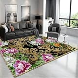 Kunsen gemütliche deko Teppich büro Modernes Wohnzimmer Schlafzimmer Teppich Blumendekoration Pflanzendruck sitzecke küche 40X60CM
