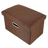 Tofficu Multifunktionaler Aufbewahrungs hocker mit Stauraum Belastbar und Bequem Moderner Sitzwürfel für Wohnzimmer und Schlafzimmer Praktische Faltbare Aufbewahrungsbox Einfache