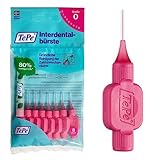 TePe Interdentalbürste Pink ISO-Größe 0 (0,4 mm) / Für eine einfache und gründliche Reinigung der Zahnzwischenräume / 1 x 8 Interdentalbürsten