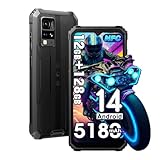 Blackview BV4800 Pro Outdoor Handy ohne Vertrag Android 14, 12GB+128GB/1TB Baustellenhandy, 6.56' HD+ Outdoor Smartphone Wasserdicht IP68, 16MP Kamera, 5180mAh,NFC/Dual SIM 4G/5G WiFi/OTG/GPS/FM