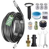 BEELUKY Rohrreinigungsschlauch Set,10 m,Hochdruckreiniger Schlauch,Universal Rohrreinigungsset, Kompatibel mit Karcher k2-k7 400 Bar 5800PSI for Blocked Drains, Effektive Reinigung Abflüssen