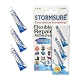Stormsure Flexibler Reparaturkleber: 3 x 5 g transparenter Kleber – äußerst langlebiger, wasserfester Kleber für alle Reparaturen