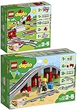 Lego Duplo 2er Set: 10882 Eisenbahn Schienen & 10872 Eisenbahnbrücke und Schienen
