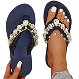 Flip Flops Damen Zehentrenner Mode Sommer Flache Schuhe Freizeitschuhe Bequem Weich Slip-On Beach Sandals Pantoletten Zehentrenner Flach Römische Flip Flops Sommerschuhe