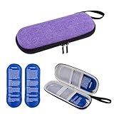 Insulin Kühltasche mit 2 Kühlakku,Klein Diabetes Tasche Kühlbox für Diabetikerutensilien Pen Kalt,Isoliert Medikamententasche Diabetische Kühler Medikamente Spritzstift Spritzen Case Reise
