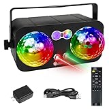 6 in 1 Discokugel Discolicht Partylicht Soundaktivierte LED, Buntes DJ-Stroboskoplicht für Innenräume, Tanzpartys, Geburtstage, Rave, Heimclub, Karaoke, Outdoor-Bühnenlichter