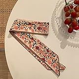 MOOCO MORNING Schleife Satinband Haarbänder Frau Vintage Haarschal Mode Lange Haarbänder Stirnband Pferdeschwanz Haarschmuck