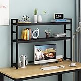 CXEGCCUF 2-stufiges verstellbares Regalsystem – Schreibtisch-Bücherregal-Organizer, offenes Schreibtisch-Bücherregal, verstellbares Lagerregal, Mehrzweck