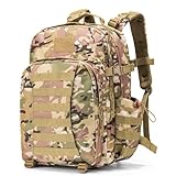 Wiserset Taktischer Militär Rucksack 40L, Armee Rucksack für Männer und Frauen, Wanderrucksack, Molle Motorrad Daypack für die Jagd, Reisen, Camo