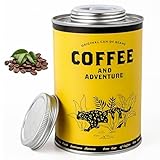 Kaffeedose Luftdicht 620 ml Aufbewahrung-Metalldose Vorratsbehälter für Lebensmittel, Runde Kaffeepaddose/Vorratsdose, aromadicht aus Metall, auch ideal als Protein-, Zucker- oder Gewürzdose